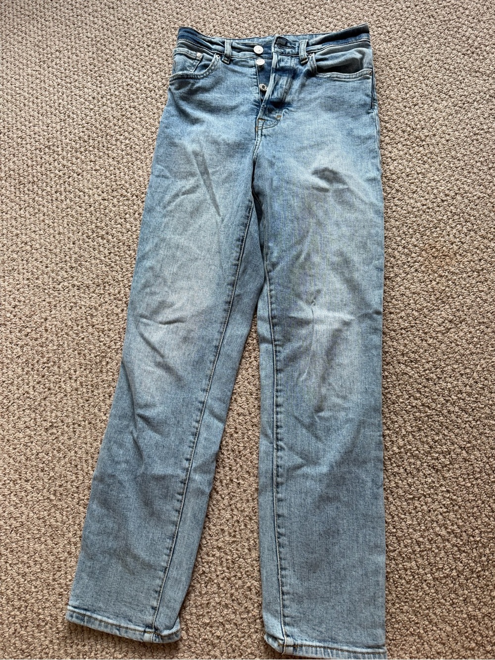H&M Women's Light Blue Straight-Leg Jeans